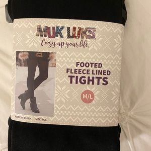 Muk Luks 2pack Fleece footed tights